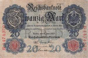 20 Mark 1907 ro.28 T/B